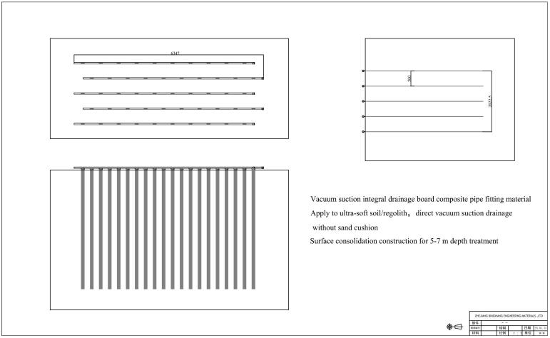Vacuum-suction prefabricated integral drainage board fittings