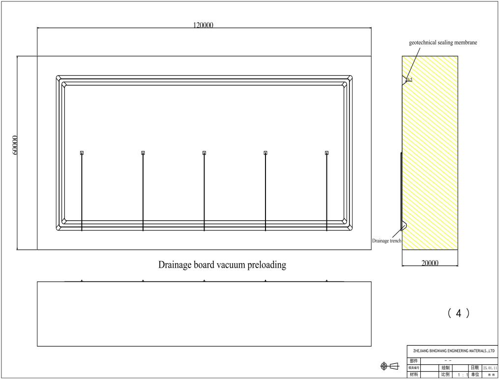 Shallow Laminating and Deep Vacuum Preloading Technique of Drainage Boards